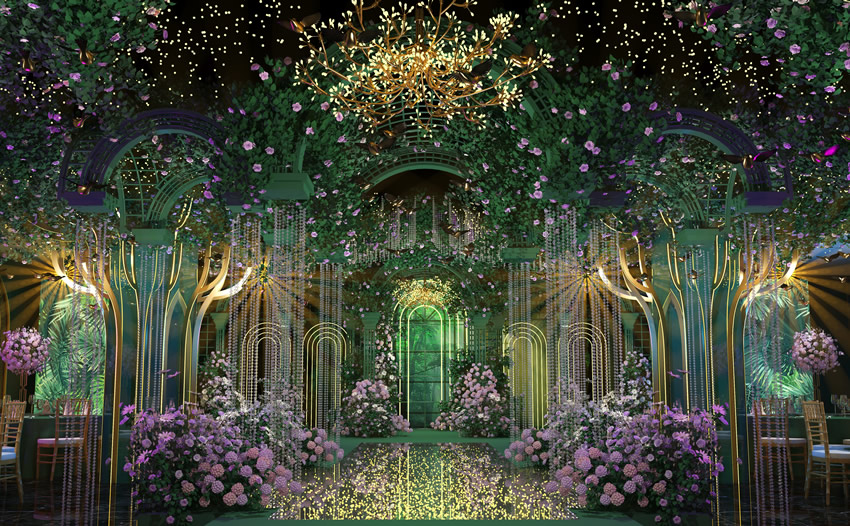 夹江奇妙森林婚礼堂效果展示